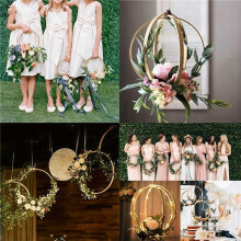 Dream Catcher Rings 24Pcs Wood Bamboo Floral Hoop for DIY Wreath Decor Wedding Wreath Decor and Wall Hanging