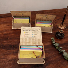 Handmade Wooden Bible Verses Box Bible Verse Card Storage Box Daily Inspiration Scripture Prayer Organization for Home B