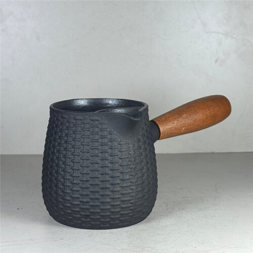 Handcrafted Cast Iron Teapot for Open Flame Brewing - Side Handle Tea Kettle for Boiling Coffee,and Steeping 1