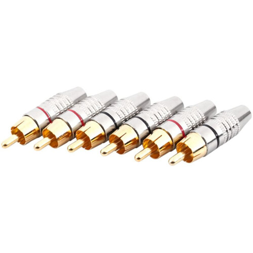 Cinch-Steckeradapter, Vergoldeter Audio-Phono-Lötanschluss, High-End - 18Er-Pack, Silber 2