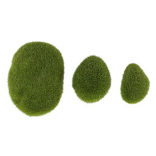 180 Pièces Séries 3 Tailles Roches de Mousse Artificielles Décoratives, Boules de Mousse Verte, pour Les Arrangements Floraux Jardins et Artisanat