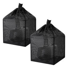 2 Stuks Vijverpompfilterzakken met Frame, Anti-Verstoppingsnetzak voor Waterpompen, Effectieve Filtratie voor Buitenvijvers