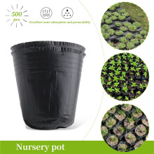 500Pcs Nursery Pot Plastic Plant Propagation Container Grow Bag Garden Supplies 8cmX8cm