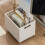 Book Box Book Storage Box with Side Handles Stackable 50kg Load Bearing Multifunctional Use File Storage Bins 5