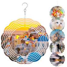 12Pack 8Inch Sublimation Wind Spinner Blanks 3D Wind Spinners Hanging Wind Spinners for Indoor Outdoor Garden Decoration