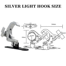 1Pair Aluminum Stage Light Hook Beam Moving Head Light Truss Clip Safety Load 150KG for DJ Disco Sta
