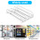 Canned Beverage Push Rack Drink Organizer Dispenser Spring Push Adjustable Width Storage Shelf E-Shaped 410mm 4 Rows B 3