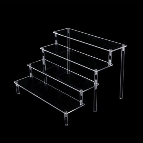 Acrylic Display Stand for Dolls, Models, and Figurines - Transparent Three-Layer Storage Rack