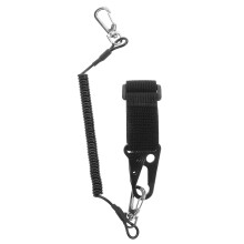 1Set Black Heavy Duty Polyester Fishing Rod Lanyard for Reliable Use