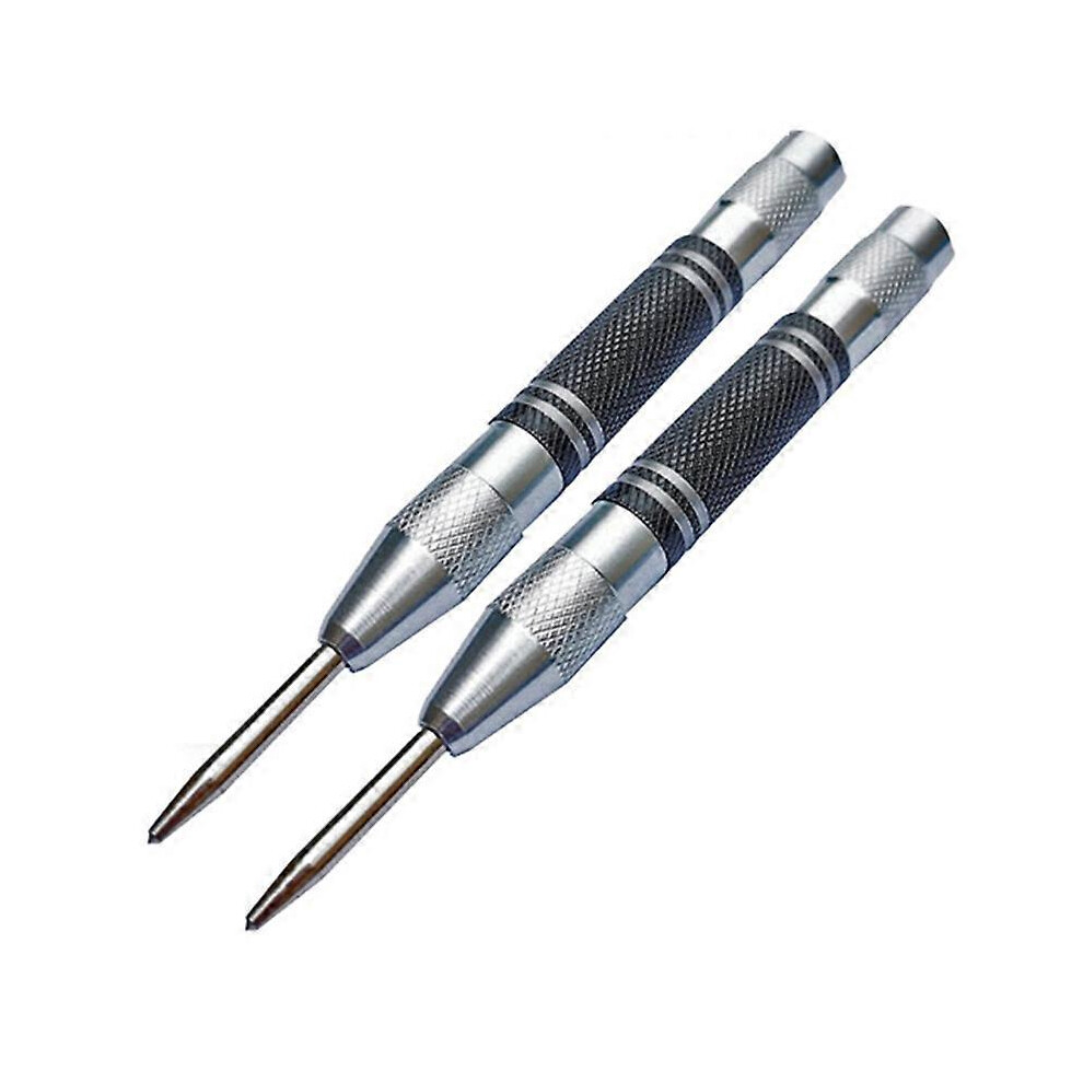 2Pcs Automatic Center Punch Center Hole Punch Spring Loaded Marking Starting Holes Tool Woodwork Too 3654602034887