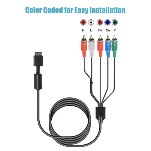 2X Ypbpr for PS2/PS3/PS3 Slim HDTV-Ready TV HD Component AV Cable 5-Wire 6FT Black 1
