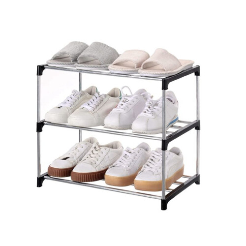 Stackable Small Shoe Rack, Entryway, Hallway and Closet Space Saving Storage and Organization (5-Tier, Black) 1