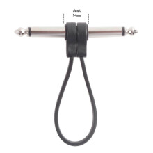 6 Packs 16cm Guitar Effect Pedal Flat Patch Cables Inst ent Guitar Pedal Cable Connectors Patch Ca-Black