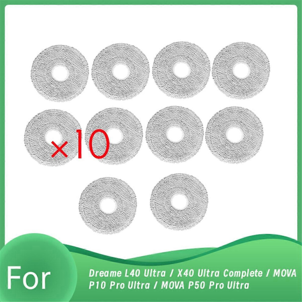 10 Pcs Cleaning Rag For Dreame L40 Ultra / X40 Ultra Complete / Mova P10 Pro Ultra / Mova P50 Pro Ul 3622000354616