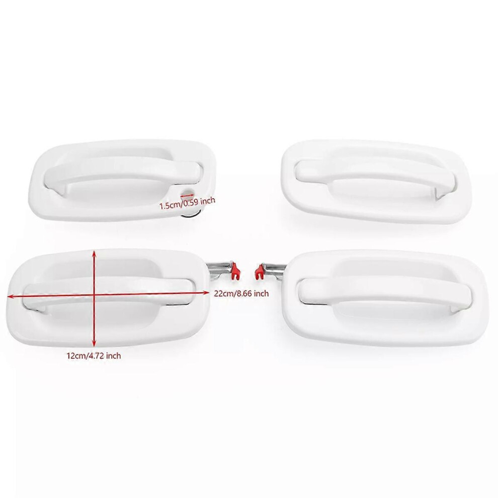 4Pcs Exterior Door Handle Set Painted For Silverado 1999-2007 19356468, 19356470, 19356469, 19356467 3123835645530