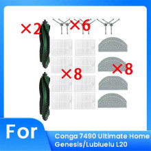 24 Pcs for Conga 7490 Ultimate Home Genesis/Lubluelu L20 Sweeping Robot Accessories Cleaner Parts Re