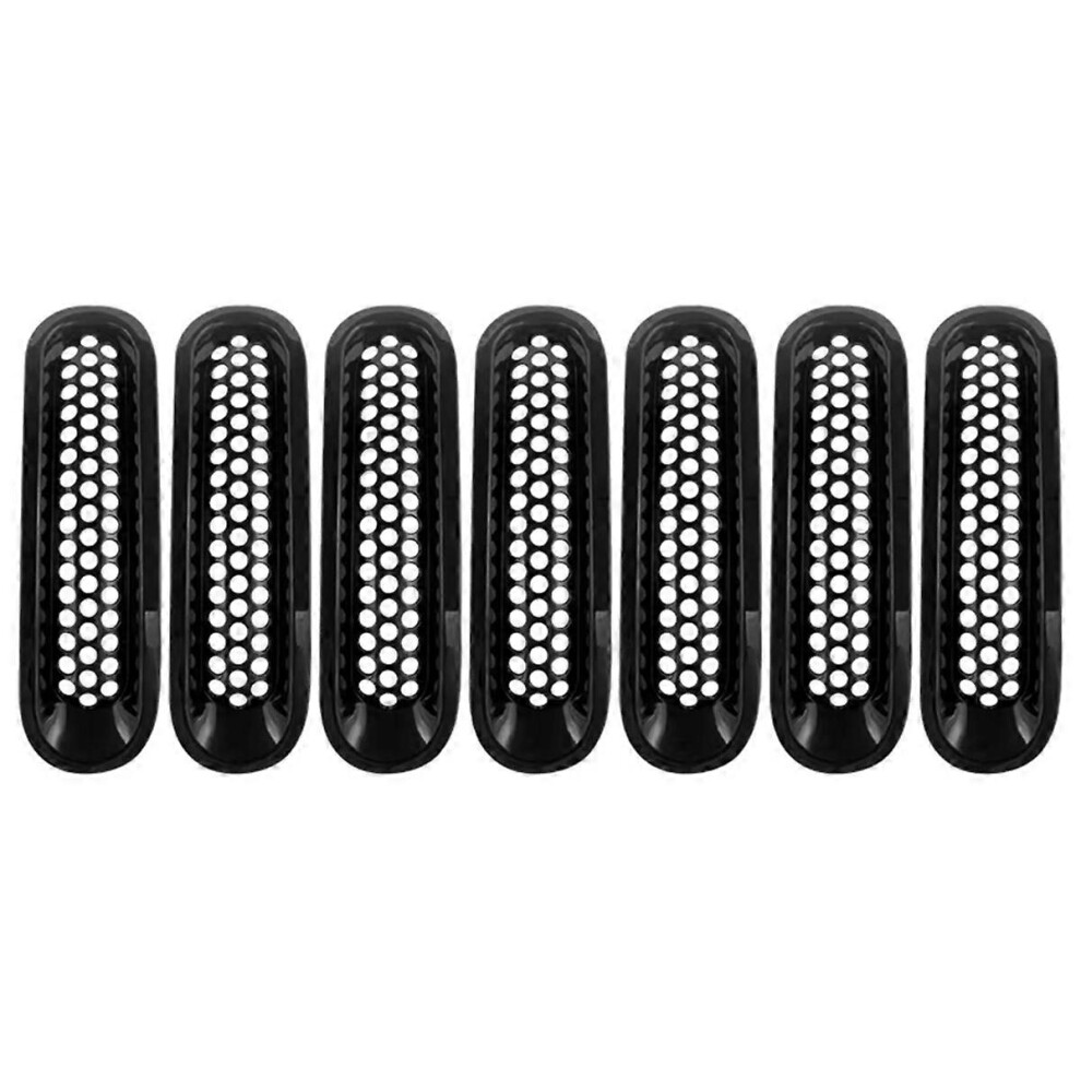 7Pcs Car Insect Net Clip-In Front Grille Mesh Grille Guard For Jeep Wrangler Jk Jku 2007-2015 Exteri 3404200725126
