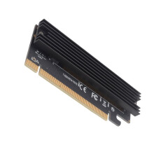 3X M.2 Nvme Ssd Adapter M2 to Pcie 3.0 X16 Controller Card M Key Interface Support Pci Express 3.0 X4 2230-2280 Size