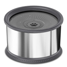 6.5L Dog Water Bowl 1.6 Gallon Super Large Capacity No Spill Dog Water Bowl,Stainless Steel Spill Pr-Grey