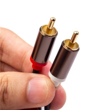 3X 2RCA Till 2 RCA Koaxial Ljudkabel 3.5-Jack Stereo RCA Ljudkabel 1M för Hemmabio DVD TV-FöRstäRkare CD-LjudlåDa