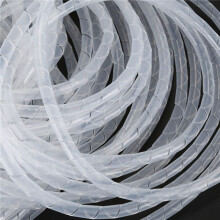 5X Cable Wire Organizer Manager Spirallindningsband 6Mm Dia 15M LäNgd Vit
