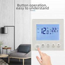 Termostato Eléctrico de Calefacción por Suelo Radiante AC95V-240V, Termostato de Habitación para Casa, Controlador de Temperatura, Pantalla LCD