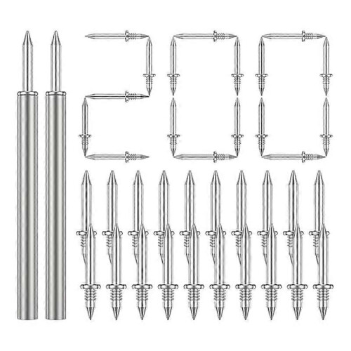 200 Pcs Double-Head Skirting Thread Seamless Nail,Rust-Proof No Trace Skirting Thread Screws Set wit