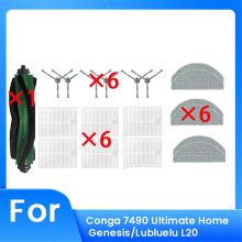 19 Pcs for Conga 7490 Ultimate Home Genesis/Lubluelu L20 Sweeping Robot Accessories Cleaner Parts Re