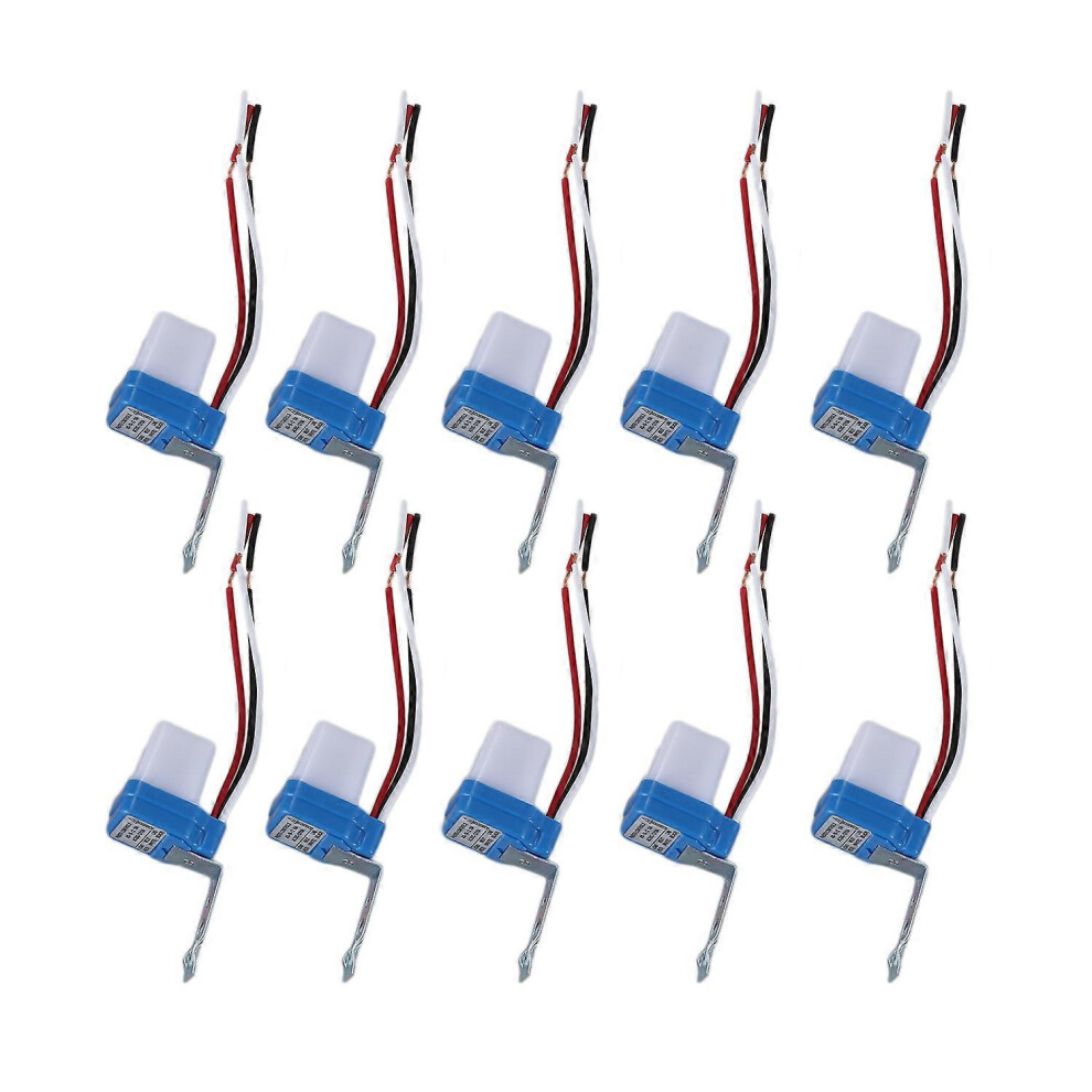 10Pcs Auto On Off Photocell Street Light Photoswitch Sensor Switch 12V 10A 3728377245684
