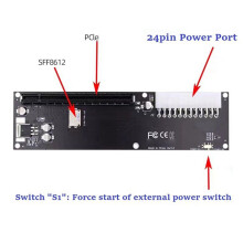 2X for Oculink SFF-8612 SFF-8611 Adapter Card PCI-E 16X 2230 M.2 M-Key Adapter for GPD WIN Max2 External Card