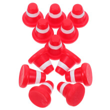 100Pièces Mini Cônes Et Panneaux De Circulation Rouges, Jeux Créatifs