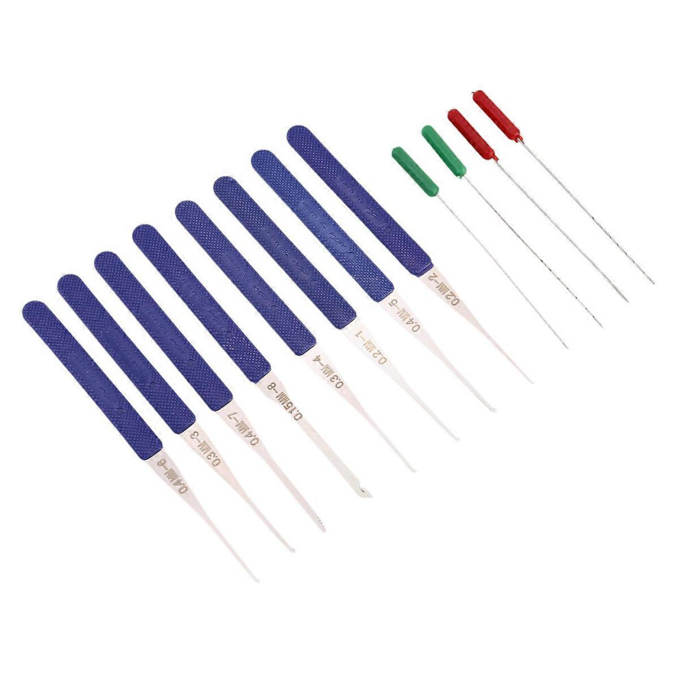 12Pcs Lock Pick Broken Key Remove Auto Locksmith Tool Key Extractor Hardware Stainless Steel Ha Blue 3543864019742