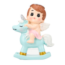 Figurine Cake Topper Licorne Résine Accessoire De Fête