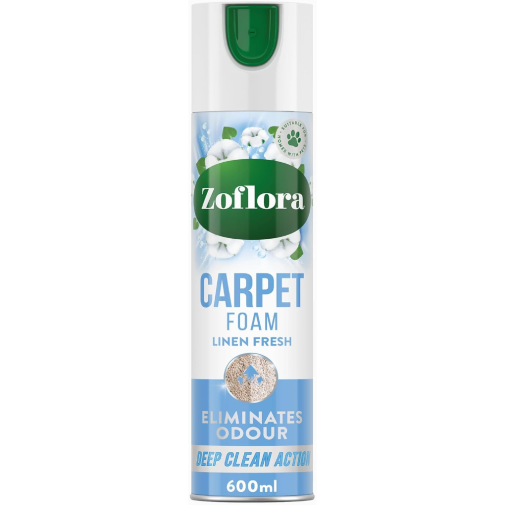 Zoflora Carpet Fresh & Care Foam Linen Fresh 600Ml - Image 3