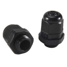 30 Pcs PG7 Waterproof Connector Gland Black for 4-7mm Diameter Cable