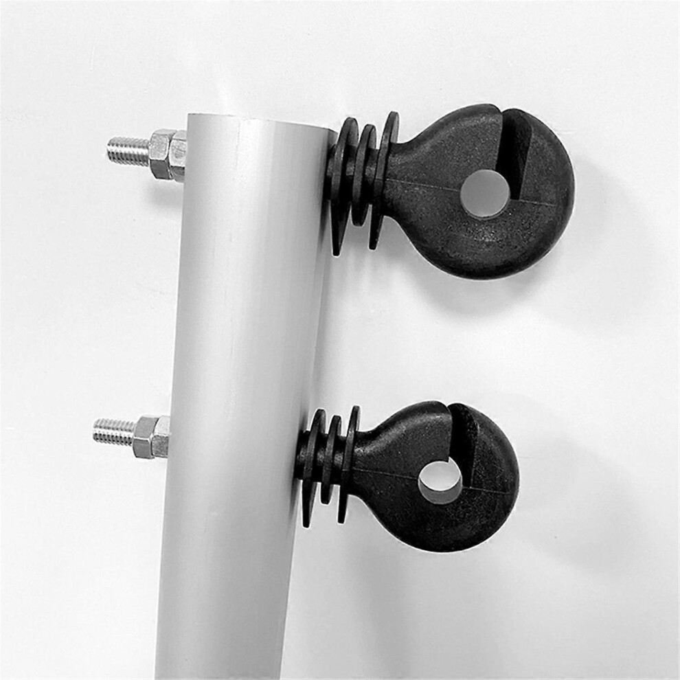 50Pcs Flat Nut Insulators Electric Fence Insulators Threaded Electric Fence Insulation Spiral Insula 3672890463066