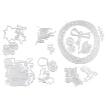 Christmas Wreath Dies for Card Making DIY Scrapbooking Metal Cutting Dies for Paper Crafting Handmad