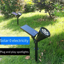 7LED Solar Ground Plug Light Outdoor IP65 Waterproof Spotlight Adjustable Brightness Garden Decorative Spotlight,B