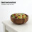 Acacia Wood Salad Bowl Brown Rustic Kitchen Decor 6