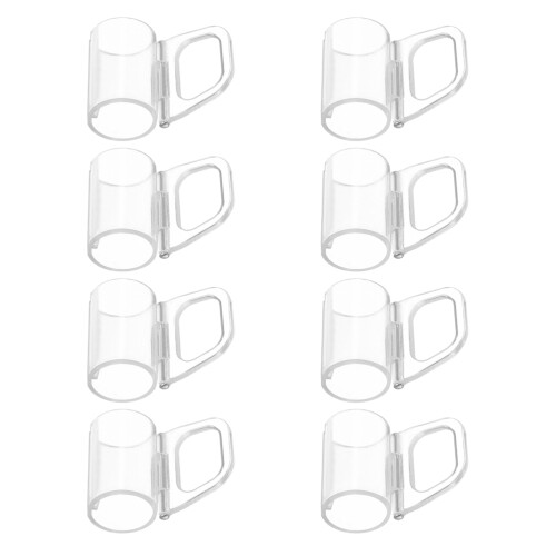 24Pcs Plastic Roller Blind Grip Pulls Window Shade Clips Transparent