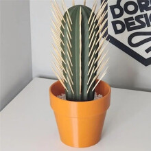Cactus Tandenstoker Dispenser 3D Geprinte Cactus Tandenstoker Houder voor Kamerplanten Mensen Die Planten Niet Levend Kunnen Houden Decor B