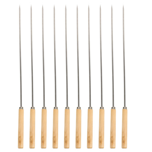 30Pièces Bbq Acier Inoxydable Bois Usage Extérieur