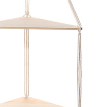 3-Tier Floating Wall Shelf Wood Triangle Corner Display Stand Decoration Living Room Bedroom Wall Hanging Decor