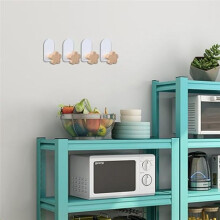 8PCS Shaped Hooks,Kids Room Decorative Hooks, Wood Coat Hooks, Adhesive Mounted Wall Hook for Hanging Coat Clothes,A