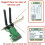 2X Wireless Card WiFi  PCI-E Express to PCI-E Adapter with 4 Antenna External for PC 5
