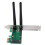 2X Wireless Card WiFi  PCI-E Express to PCI-E Adapter with 4 Antenna External for PC 6