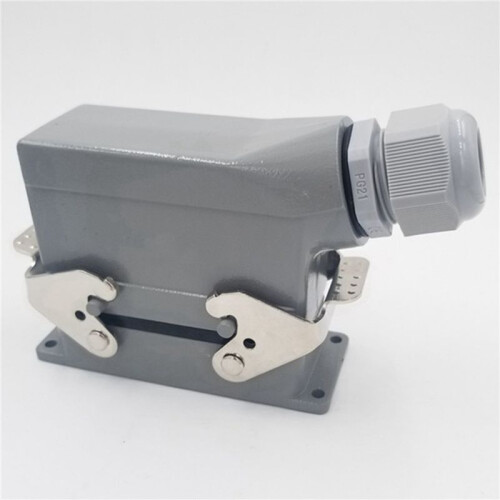 2X Rectangular Heavy Duty Connectors HDC HE 10 Core Pin 16A 500V Waterproof Aviation Plug Side  Connector,HDC-HE-010 2