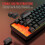 3-Mode RGB Backlit 61-Key Wireless Keyboard, 2000mAh Black 7