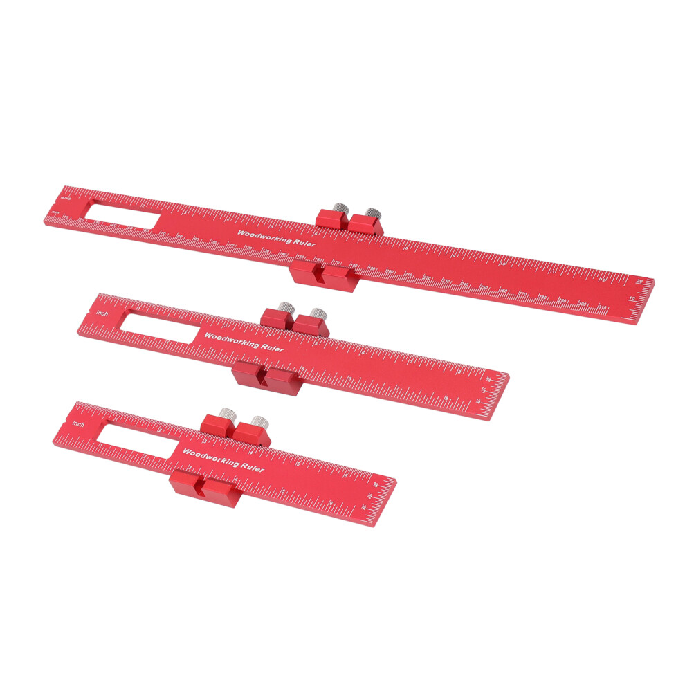 Aluminium Ruler Set 6 8 12in Pocket Accurate Mark