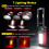 Rechargeable LED Work Light Magnetic Flashlight Portable 7 Flashlight Mode With Magnetizable Base Rotatable Stand 360 2
